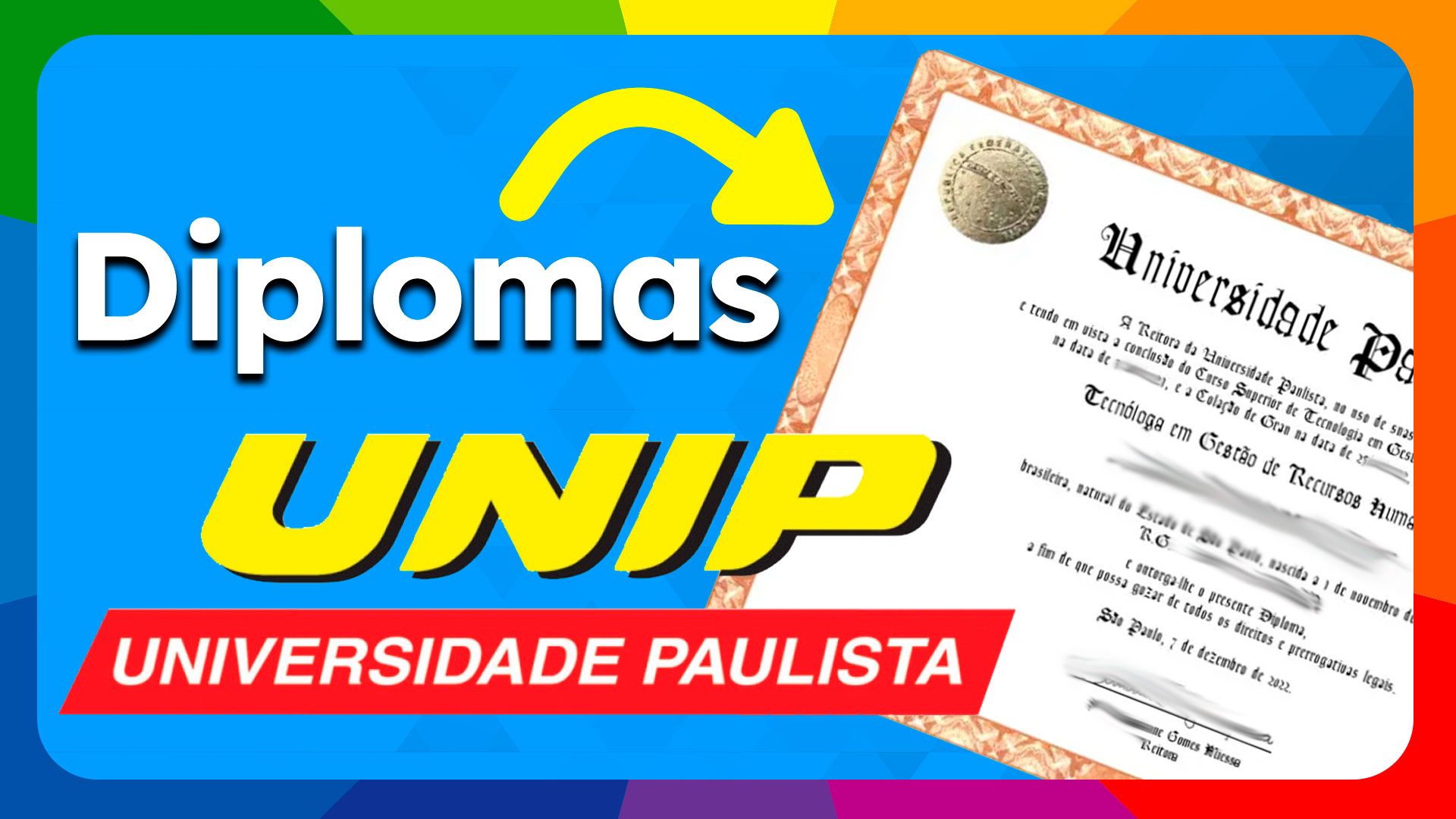 Diplomas e certificados da UNIP